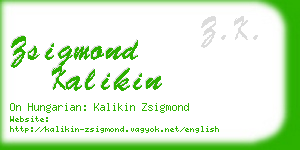 zsigmond kalikin business card